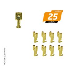 Terminal de Encaixe Fêmea 1,5mm - Rainha das Sete - 25 Unidades