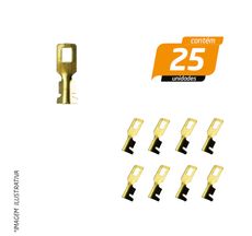 Terminal de Encaixe Macho 1,5mm - Rainha das Sete - 25 Unidades
