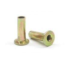 Rebite Ferro Bicromatizado Tubular 10mm x 12mm - 50 Unidades
