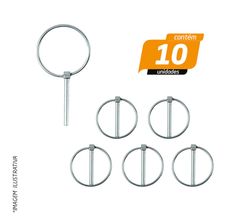 Pino Trava com Argola Quebra Dedo 5,5 x 50mm - 10 Unidades