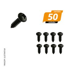 Parafuso Panela Auto Atarraxante Rosca Soberba Philips 7981 Zincado Preto 3,9 x 13mm - 50 Unidades