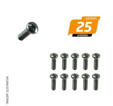 Parafuso Máquina Panela Philips Zincado 5 x 16mm - 25 Unidades