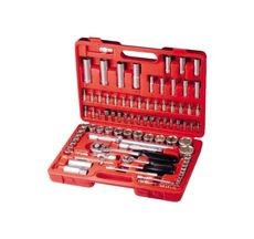Jogo de Soquete Estriado 1/4'' e 1/2'' 94 Peças - Stels