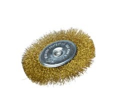 Escova Circular Cerdas Aço Latonado Haste 1/4 100 x 12mm - Dis Flex