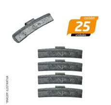 Contrapeso 45g com Garra Baixa em Chumbo para Rodas de Aço Linha Leve Fiat - Stampjet - 25 Unidades