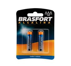 Pilha Alcalina 2 Peças AAA - Brasfort