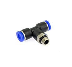 T Macho Central Instantânea Plástica Giratória 1/8bsp x 6mm