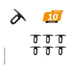 Grampo do Teto Forração Interna Manta Antivibração Preto - Plastcar  - 10 Unidades