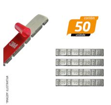 Contrapeso Adesivo Chumbo Perfil Baixo 4x5g +4x10g = 60g - 50 Unidades