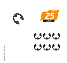 Anel Retenção Eixo Din 6799 4mm - 25 Unidades