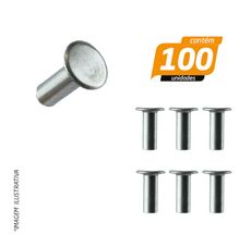 Rebite de Alumínio Semi Tubular 5 x 13mm - 100 Unidades