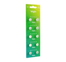 Bateria Alcalina LR44 Blister Elgin 10 Unidades - 10 Unidades