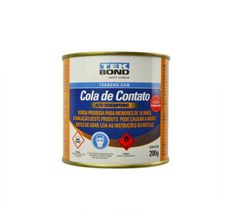 Cola de Contato TekBond 200g Alto Desempenho Fácil de usar Secagem Rápida Lata Tipo Sapateiro