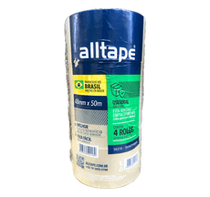 Fita Adesiva Transparente 48mm x 50m Alltape - 4 unidades