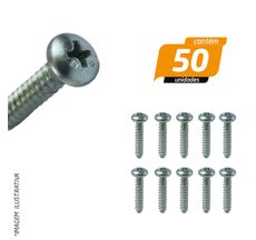 Parafuso Panela Auto Atarraxante Rosca Soberba Philips 7981 Zincado 4,8 x 25mm - 50 Unidades