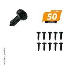 Parafuso Panela Auto Atarraxante Rosca Soberba Philips 7981 Zincado Preto 4,8 x 16mm - 50 Unidades