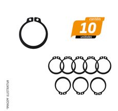 Anel Elástico 471 Trava Externa 13mm - 10 Unidades