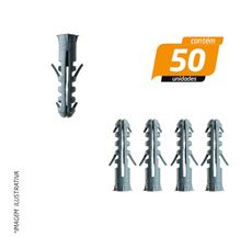 Bucha de Fixação Plástico S6 - 50 Unidades