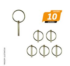 Pino Trava com Argola Quebra Dedo Universal Chafrado 7/16 x 50mm - 10 Unidades