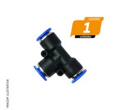 Conexão União "TEE" Instantânea Plástica 1/4''