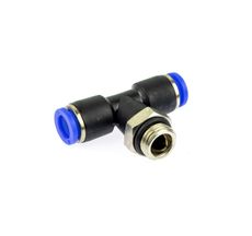 T Macho Central Instantânea Plástica Giratória 8mm x 1/4BSP