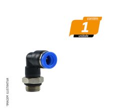 Cotovelo de União Instantânea Plástica 6mm x 1/4BSP