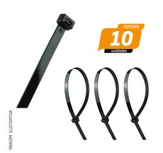 Abraçadeira De Nylon Preta 13 X 1,8 X 520mm - DMI - 10 Unidades