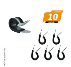 Abraçadeira Emborrachada Cano Injetor 13mm - Metalmatrix - 10 Unidades