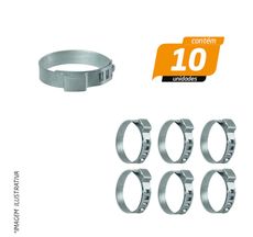 Abraçadeira Aperto Radial Fita 7mm para Coifa 33mm - Pentagono - 10 Unidades