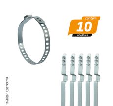 Abraçadeira Aperto Radial Fita 9mm para Coifa 89mm - Pentagono - 10 Unidades
