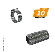 Abraçadeira Aperto Radial Fita 7mm Aço Inox 13,2 x 15,7mm - Suprens - 10 Unidades