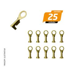 Terminal de Encaixe Olhal 5mm Fio 1,5mm - Rainha das Sete - 25 Unidades