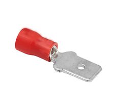 Terminal Isolado Macho Vermelho Fio  0,5 a 1,0mm - Crimper - 25 Unidades