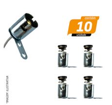 Soquete 1 polo com Suporte - Rainha das Sete - 10 Unidades