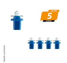 Lâmpada Esmagadinha com Soquete Azul 12V 1,2W - Avionix Gauss - 5 Unidades