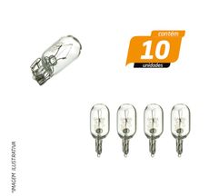 Lâmpada Esmagada 2825 Cristal 12V 5W - Avionix Gauss - 10 Unidades