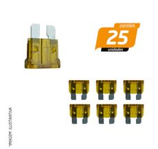 Fusível Encaixe 5A Caramelo - Hikari - 25 Unidades