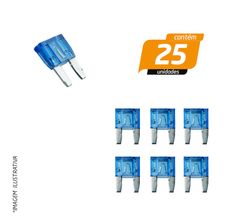 Fusível Encaixe Mini 15 Amperes Azul - Hikari - 25 Unidades