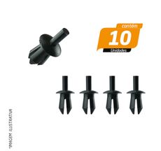 Rebite de Fixação Cabeça Pequena Preto - Plastcar - 10 Unidades