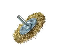 Escova Circular Cerdas Aço Latonado Haste 1/4 63 x 10mm - Dis Flex