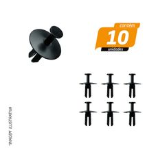 Rebite de Fixação do Para-choque e Para barro Mini/ BMW/ Mercedes - Plastcar - 10 Unidades