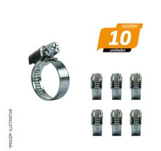Abraçadeira Recartilhada Fita 9mm Aço Carbono Fita 25 x 38mm -Rexon - 10 Unidades