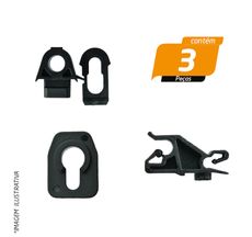 Kit da Vareta de Sustentação do Capô Fiat 3 Peças - Plastcar