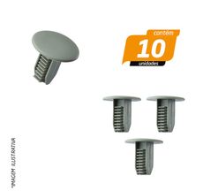 Grampo Teto Cinza Astra/ Corsa/ Celta/ Montana - Plastcar - 10 Unidades