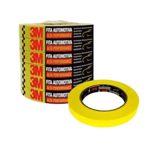 Fita Crepe Automotiva Amarela 3M de Alta Performance 18mm x 40m