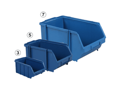 Kit 49 Gavetas Plásticas Mistas BIN Azuis 27 N3 18 N5 4 N7