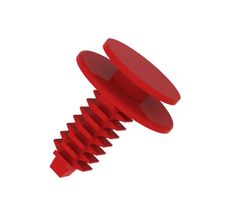 Grampo da Forração da Porta Vermelho Fiat - Plastcar - 25 Unidades