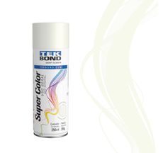 Tinta Spray Branco Fosco 350ml Acrílica Secagem Rápida Uso Geral Super Color TekBond