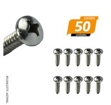 Parafuso Cabeça Panela Auto Atarraxante Rosca Soberba Philips 7981 Inox 4,2 x 16mm - 50 Unidades