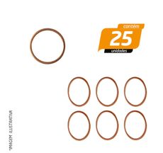 Arruela de Vedação em Cobre 26 x 30 x 1mm - 25 Unidades